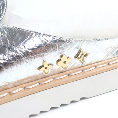 Louis Vuitton Sandals 1A9Inm Leather Silver Lv Easy Line 7