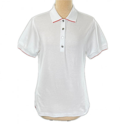 Hermes Short Sleeve Polo Shirt Cotton White L