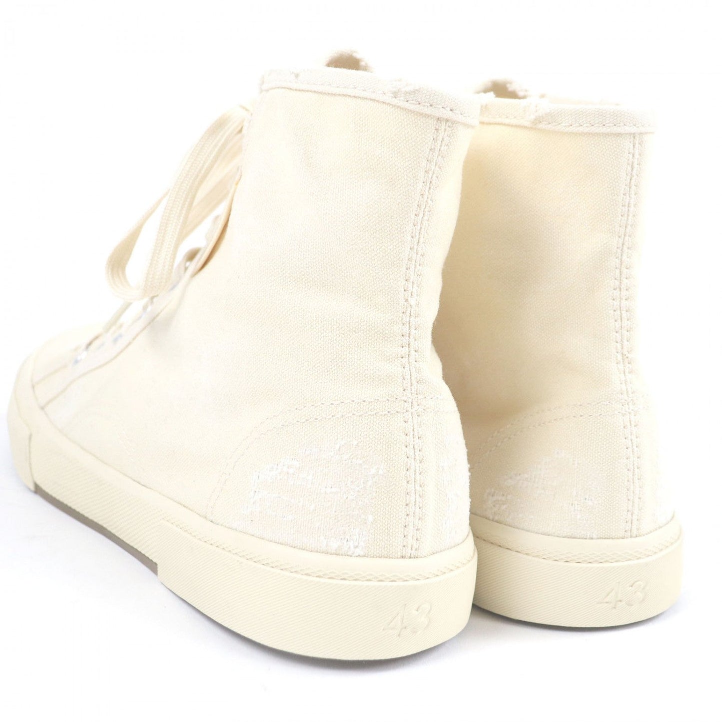 Balenciaga High Cut Sneakers 688752 Canvas Ivory Paris High Top 28.5