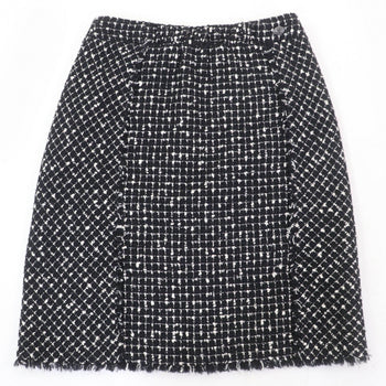 Chanel Tweed Skirt P39620V28543 Wool Black Type 38