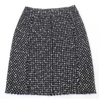 Chanel Tweed Skirt P39620V28543 Wool Black Type 38