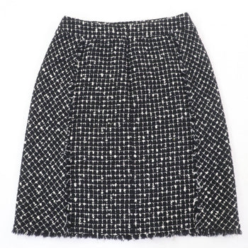 Chanel Tweed Skirt P39620V28543 Wool Black Type 38