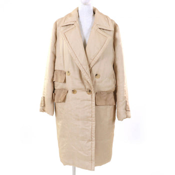 Max Mara Coat Silk Beige 38