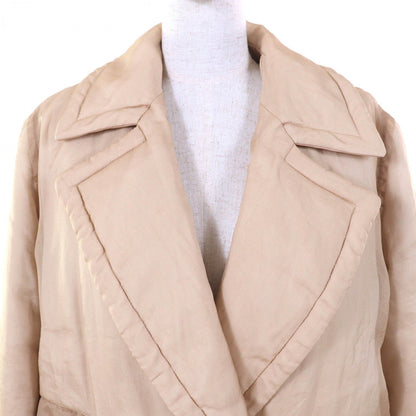 Max Mara Coat Silk Beige 38