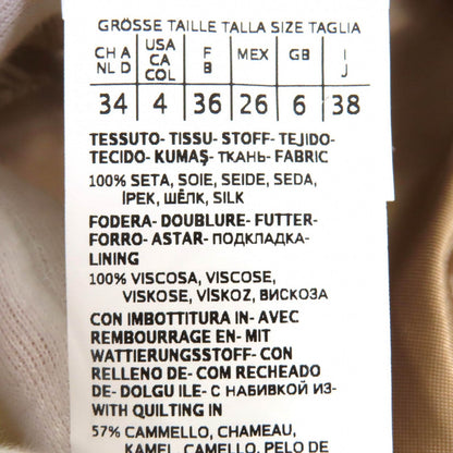 Max Mara Coat Silk Beige 38