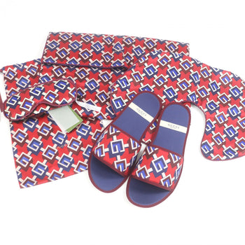 Gucci Other Shoes 662431 Silk Red Navy Xl