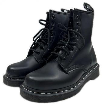 Dr.Martens Boots Leather Black 1460 White Stitch 8 Hole Uk4