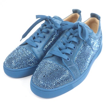 Christian Louboutin Low Cut Sneakers Suede Leather Blue Lewis Junior 42.5