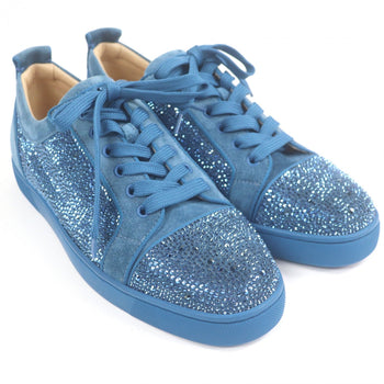 Christian Louboutin Low Cut Sneakers Suede Leather Blue Lewis Junior 42.5