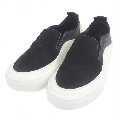 Jimmy Choo Low Cut Sneakers Suede Leather Black Choo V.B.C Slip On 39