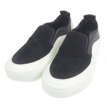 Jimmy Choo Low Cut Sneakers Suede Leather Black Choo V.B.C Slip On 39