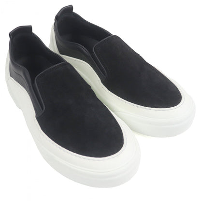 Jimmy Choo Low Cut Sneakers Suede Leather Black Choo V.B.C Slip On 39