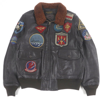 Avirex Bomber Jacket 783-4950011 Goat Leather Brown G-1 Topgun Top Gun 42