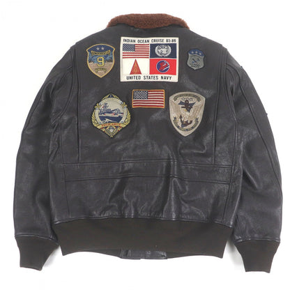 Avirex Bomber Jacket 783-4950011 Goat Leather Brown G-1 Topgun Top Gun 42