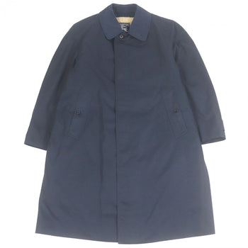 Burberry Stainless Collar Coat Polyester Navy Men'S Size L Equivalent