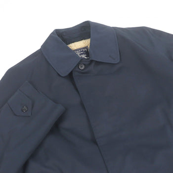 Burberry Stainless Collar Coat Polyester Navy Men'S Size L Equivalent