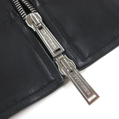 Dsquared2 Riders Jacket S74Am1202 Sheep Leather Black 42