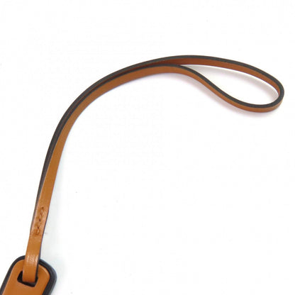 Hermes Bag Charm Leather Brown / Ivory Oran Nano Charm