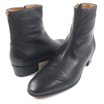 Gucci Short Boots 750322 Leather Black 8
