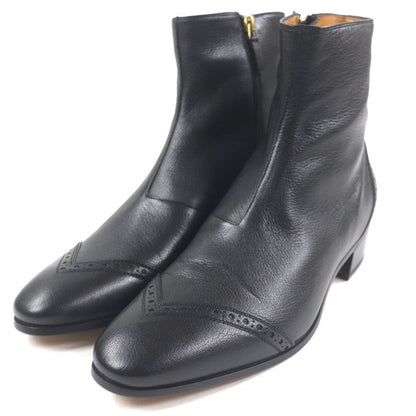 Gucci Short Boots 750322 Leather Black 8