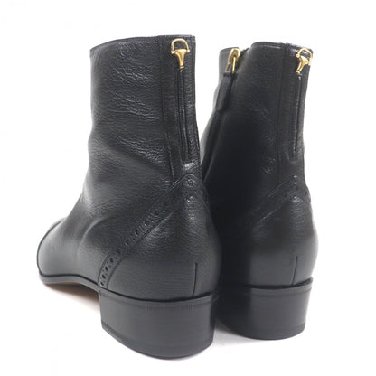 Gucci Short Boots 750322 Leather Black 8