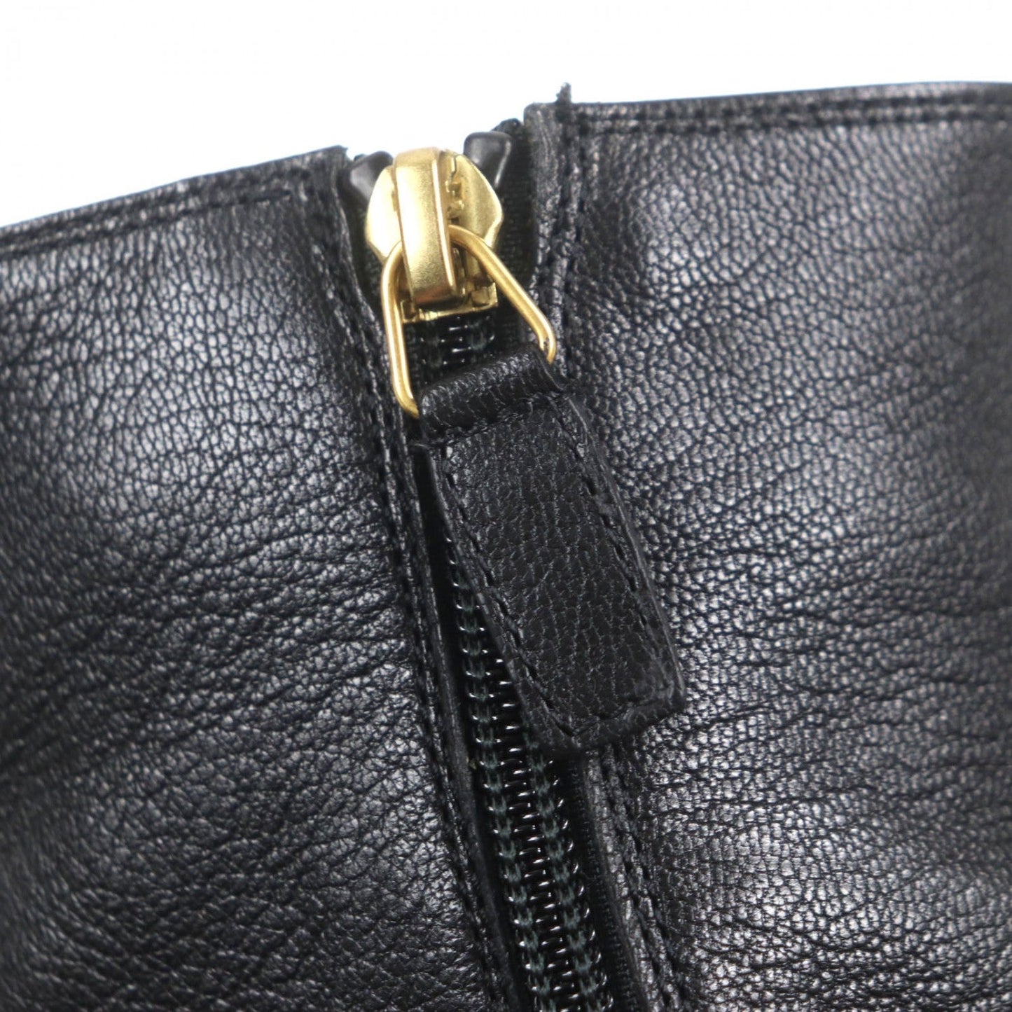 Gucci Short Boots 750322 Leather Black 8