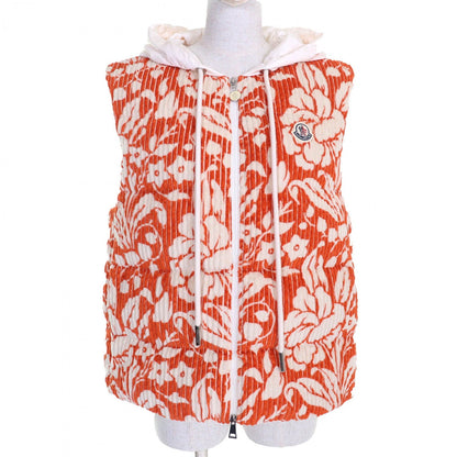 Moncler Down Vest Cotton Ivory Orange Marchaud Gilet Zero