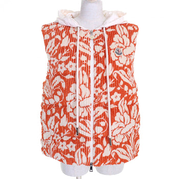 Moncler Down Vest Cotton Ivory Orange Marchaud Gilet Zero