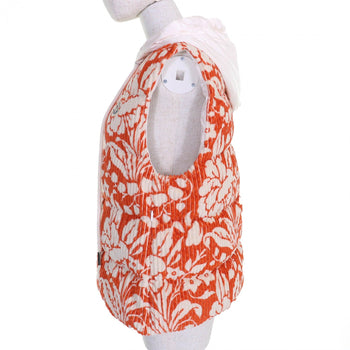 Moncler Down Vest Cotton Ivory Orange Marchaud Gilet Zero