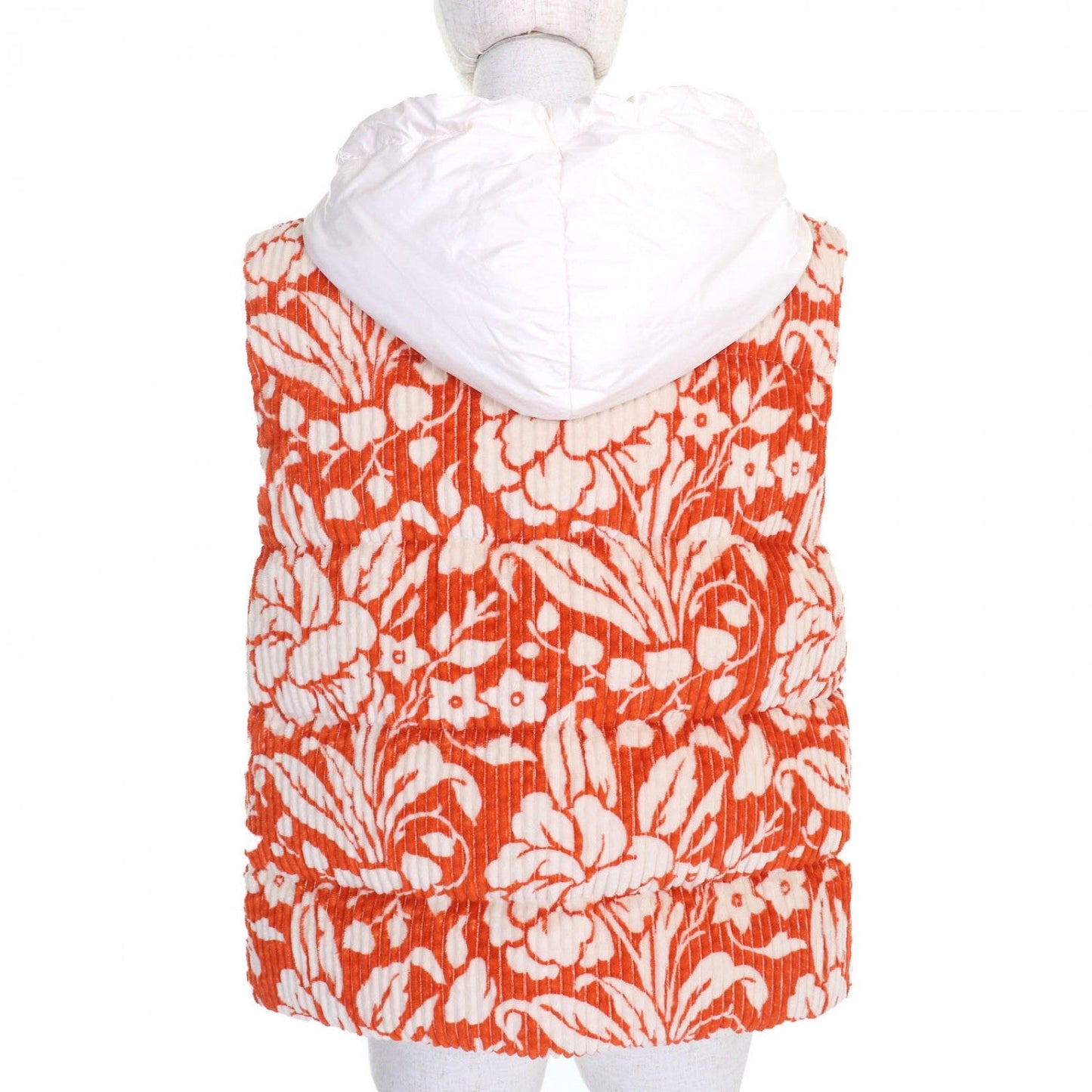 Moncler Down Vest Cotton Ivory Orange Marchaud Gilet Zero