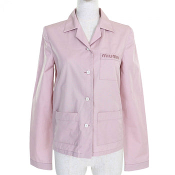 Miumiu Long Sleeve Shirt Mk1888 Cotton Pink Poplin 36