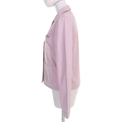 Miumiu Long Sleeve Shirt Mk1888 Cotton Pink Poplin 36