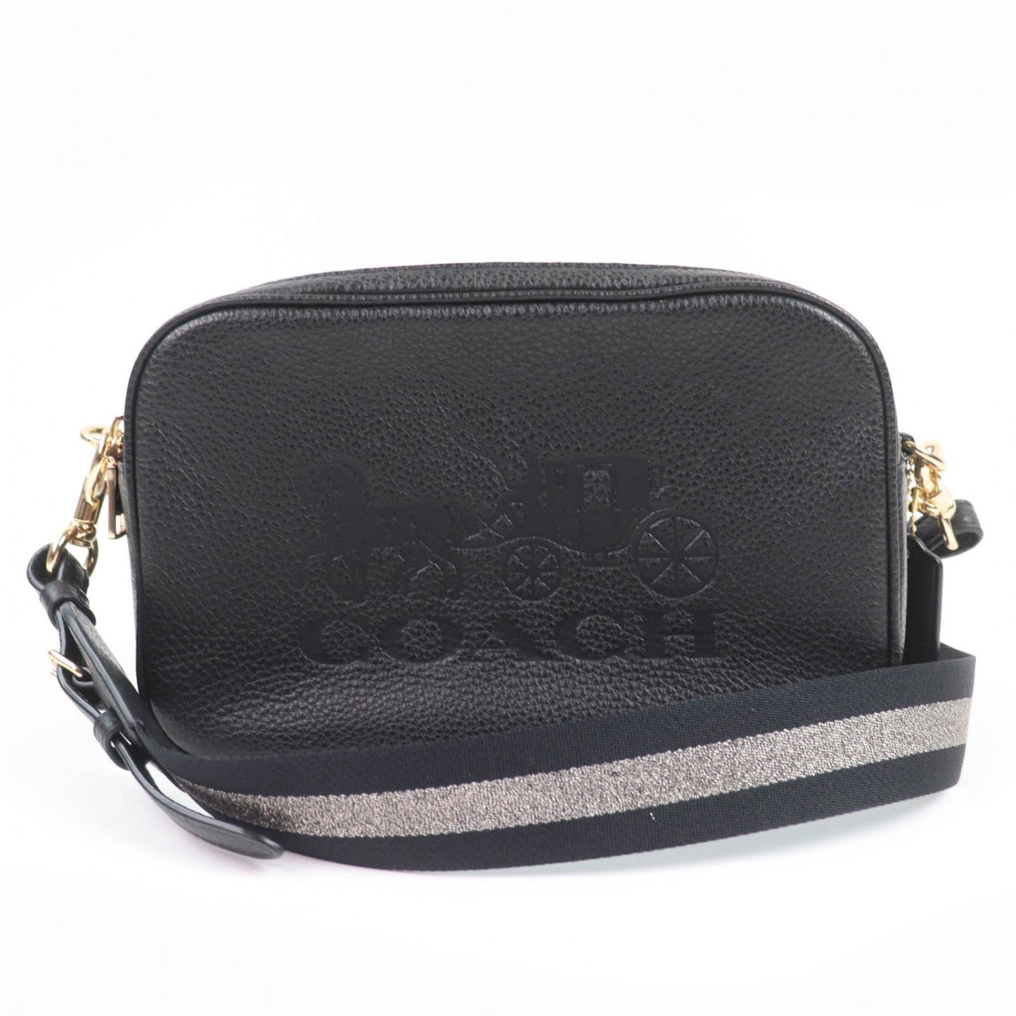 Coach Shoulder Bag 75818 Leather Black