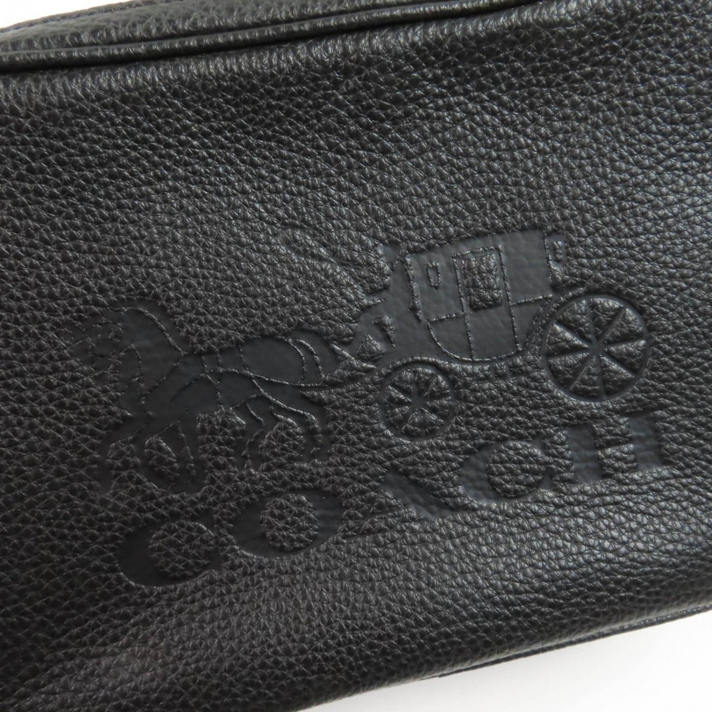 Coach Shoulder Bag 75818 Leather Black