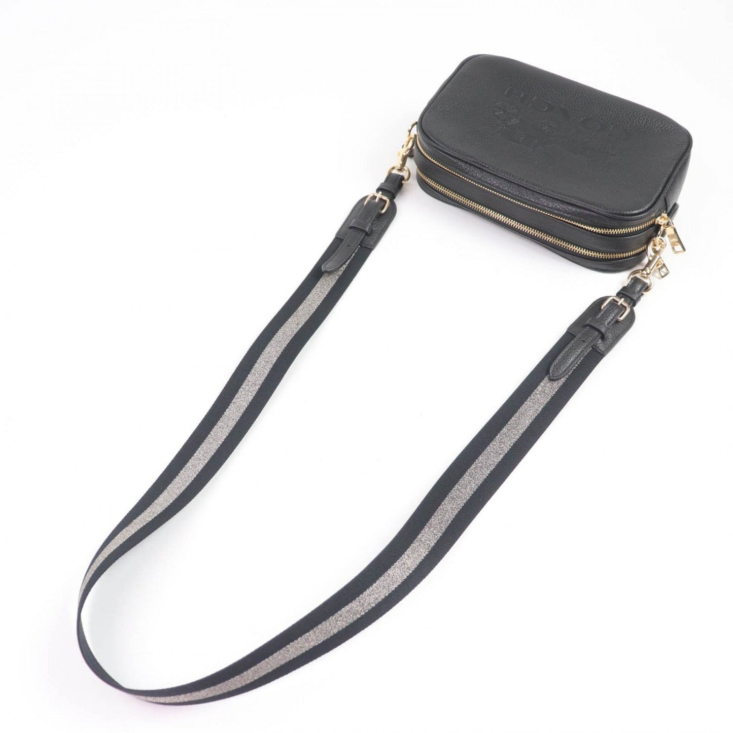 Coach Shoulder Bag 75818 Leather Black