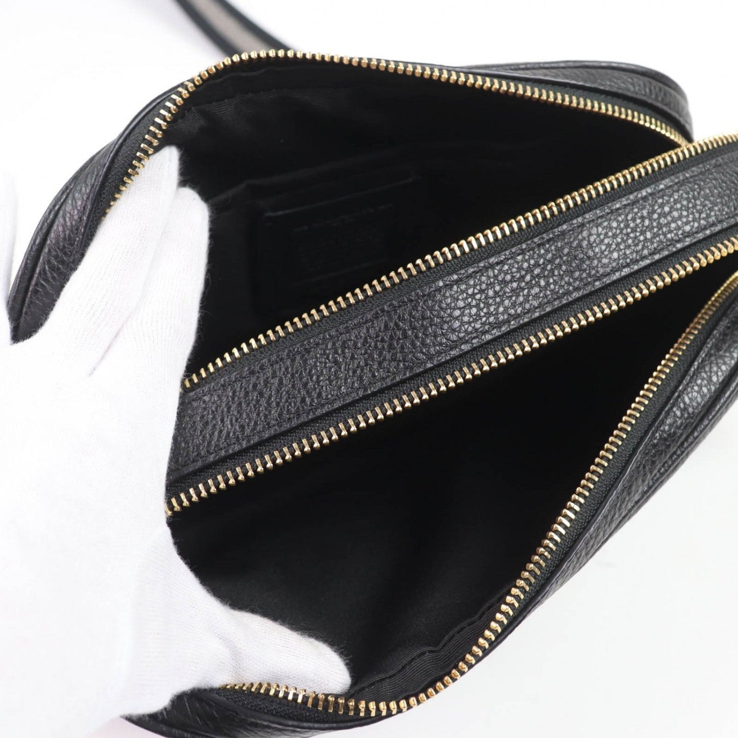 Coach Shoulder Bag 75818 Leather Black
