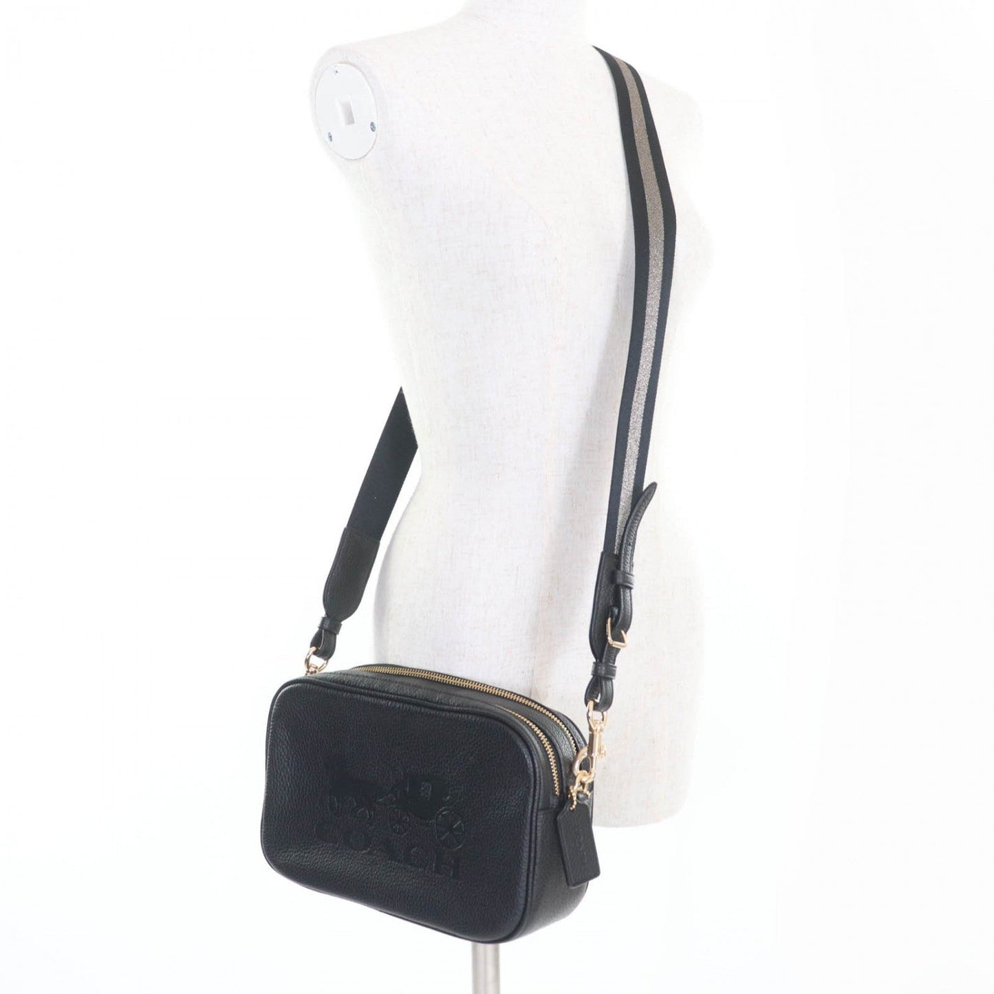 Coach Shoulder Bag 75818 Leather Black