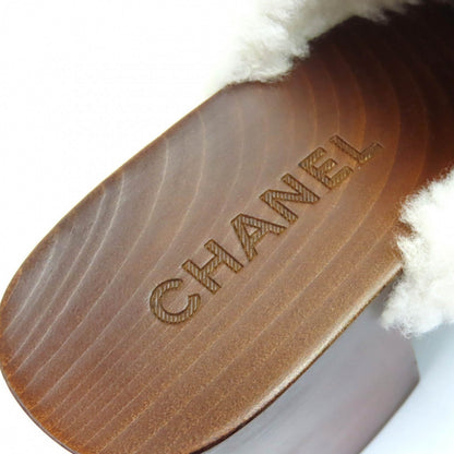 Chanel Sandals G35368 Mouton Black Brown 39