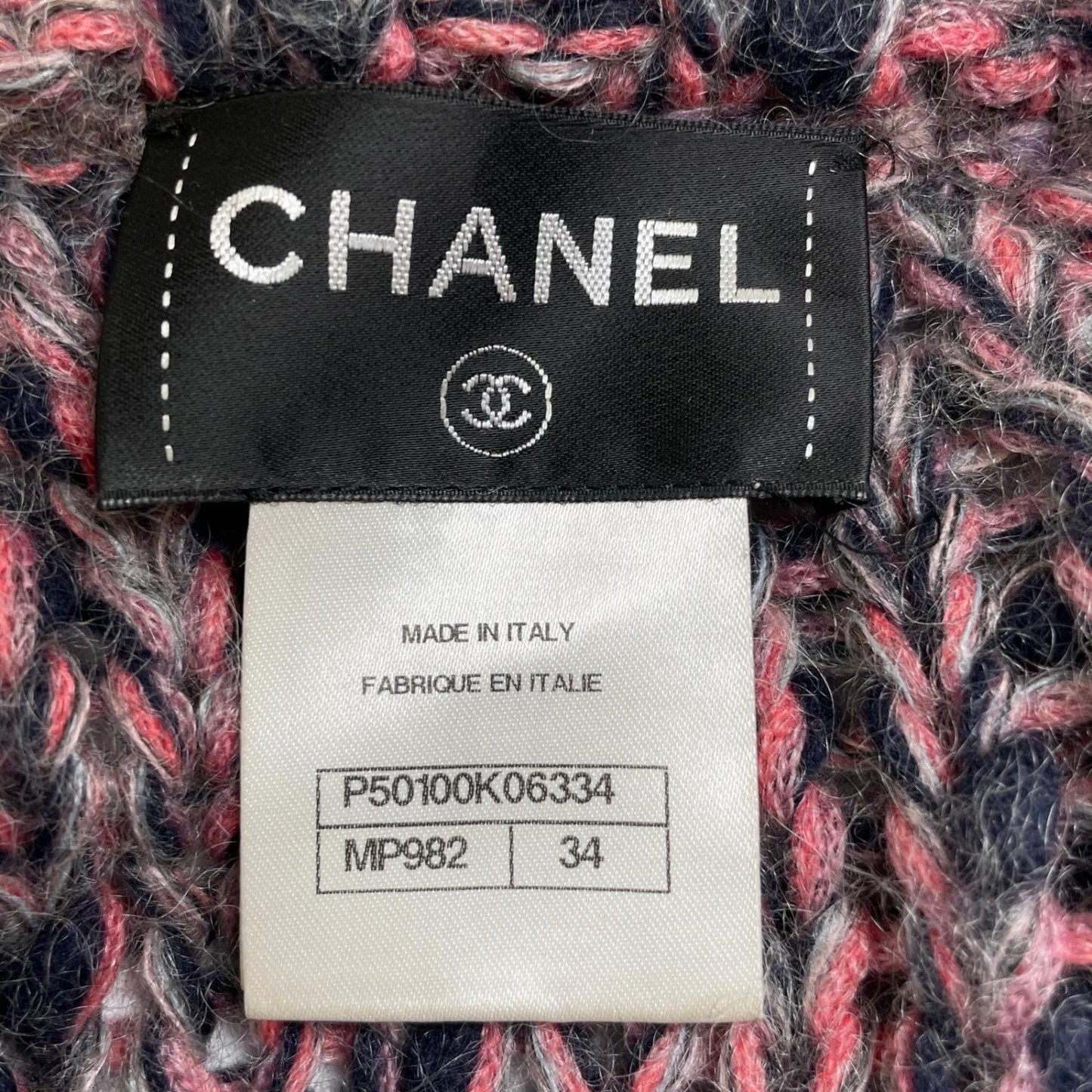 Chanel Cardigan P50100 Mohair Multi 34