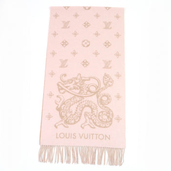 Louis Vuitton Scarf M79543 Cashmere Pink Echarpe Reykjavik Precious Dragon