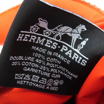 Hermes Cosmetics Pouch Cotton Orange Bored Pouch Mm
