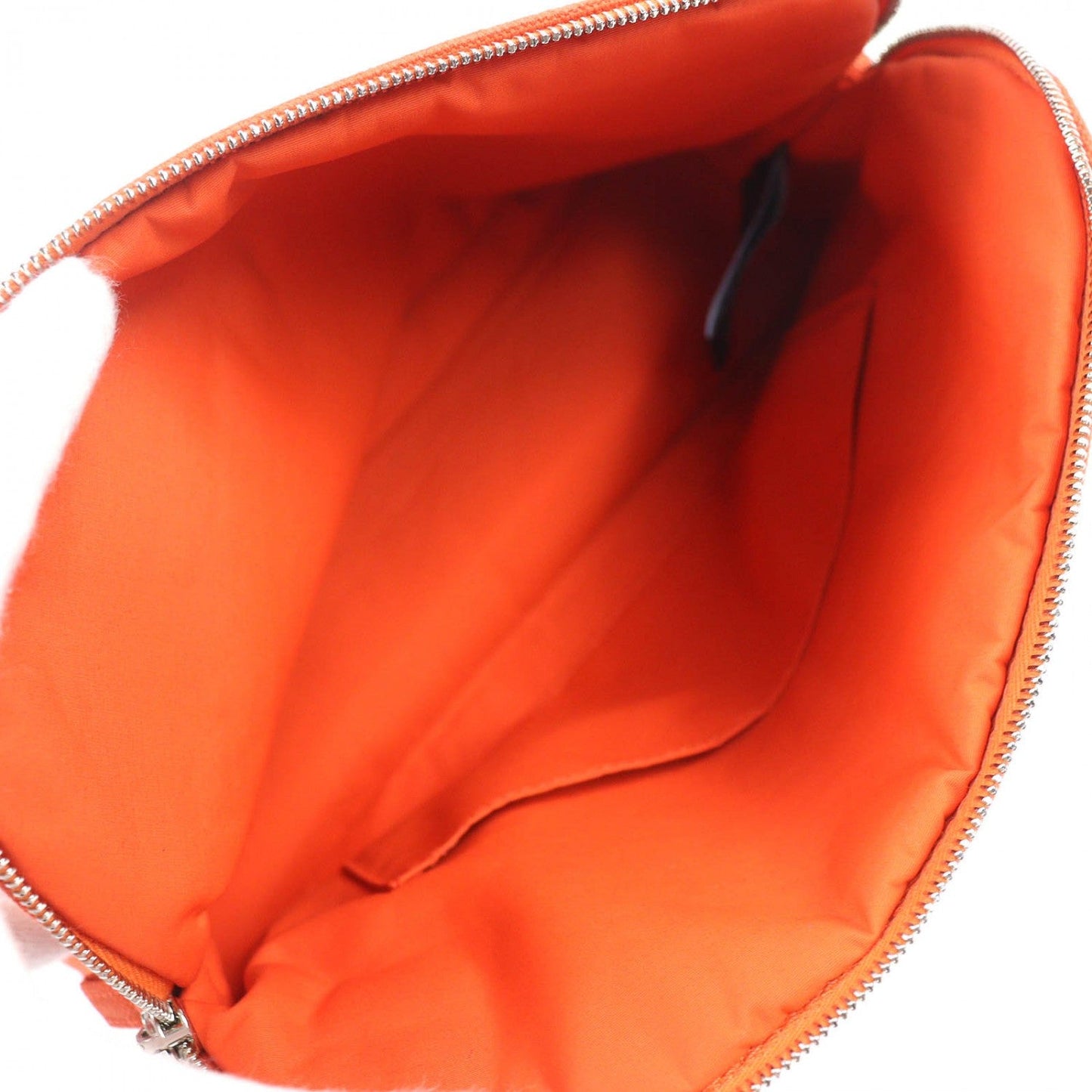 Hermes Cosmetics Pouch Cotton Orange Bored Pouch Mm