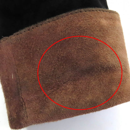 Hermes Tailored Jacket Suede Leather Black Brown 36