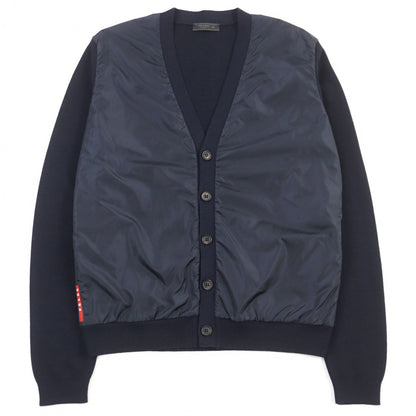 Prada Cardigan Smc381 Wool Navy 50