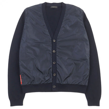 Prada Cardigan Smc381 Wool Navy 50