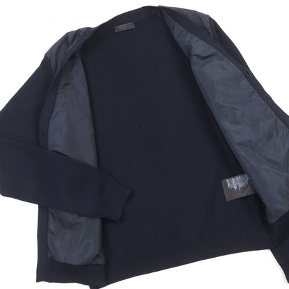Prada Cardigan Smc381 Wool Navy 50