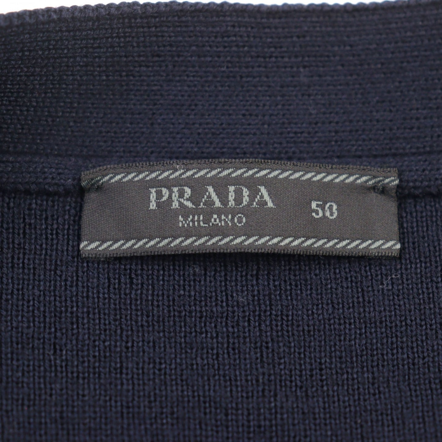 Prada Cardigan Smc381 Wool Navy 50