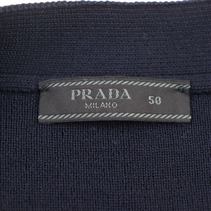 Prada Cardigan Smc381 Wool Navy 50