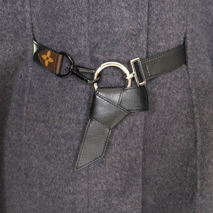 Louis Vuitton Coat Fgc038Qwe Wool Charcoal Gray 34