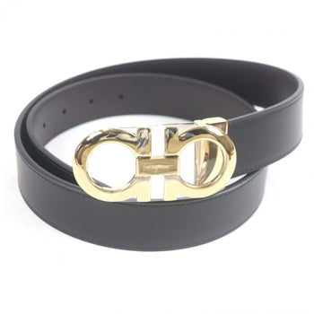 Salvatore Ferragamo Belt Leather Black Brown 90